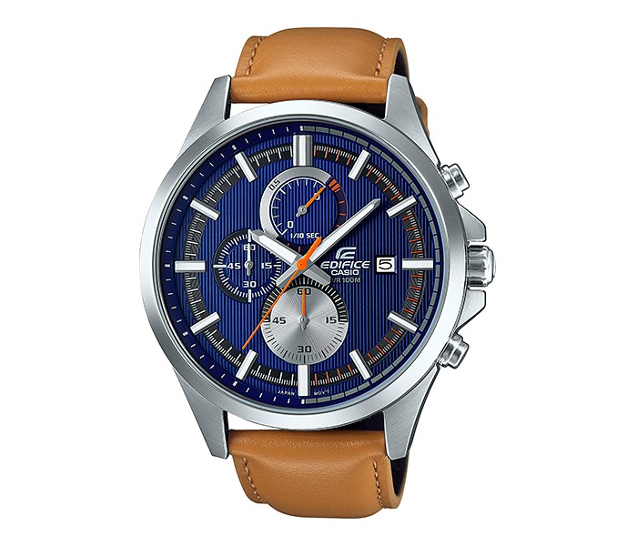 Casio Edifice EFV-520L-2AVUDF Mens Analog Watch Brown and Blue - Zoom Image