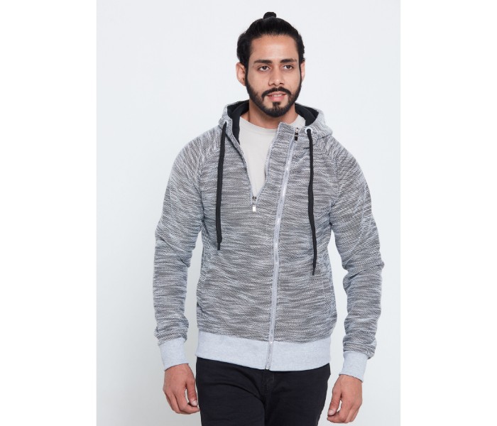 Age Stegol OU10078 Mens Multi Zipper Jacket with Hoodie Silver - Zoom Image 2