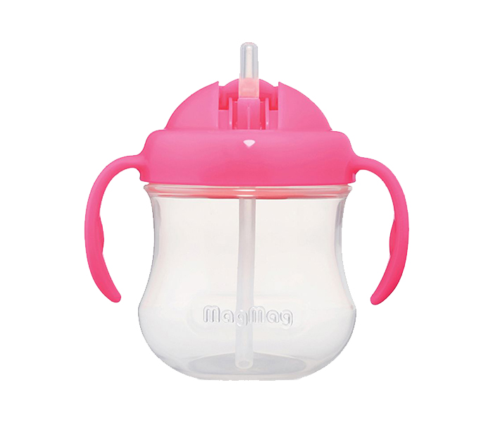 Pigeon N11583461A MagMag Straw Cup with Double Handle - Pink - Zoom Image