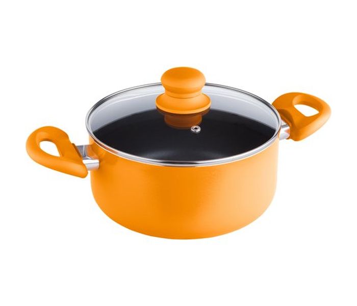 Lamart LT1032 20CM Casserole with Lid, Orange - Zoom Image