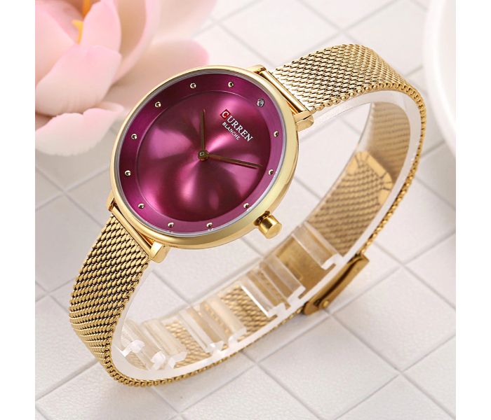 Curren 9029 Stainless Steel Analog Quartz Watch For Women Rose and Gold - Zoom Image 3