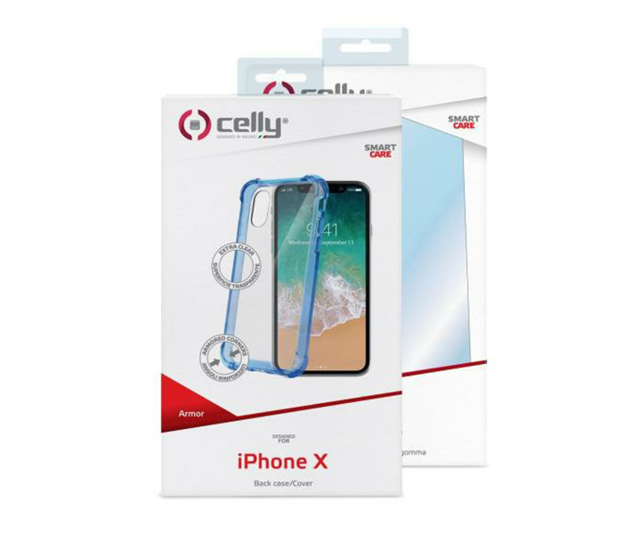 Celly 900LB Armor Mobile Cover for Apple iPhone X - Blue - Zoom Image 1