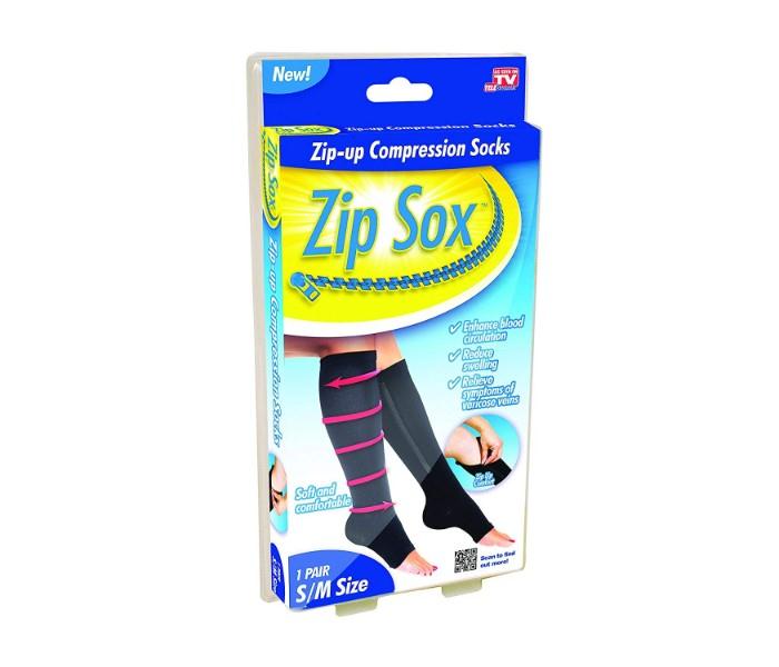 Zip Sox Small Zip Up Compression Socks - Black - Zoom Image 2