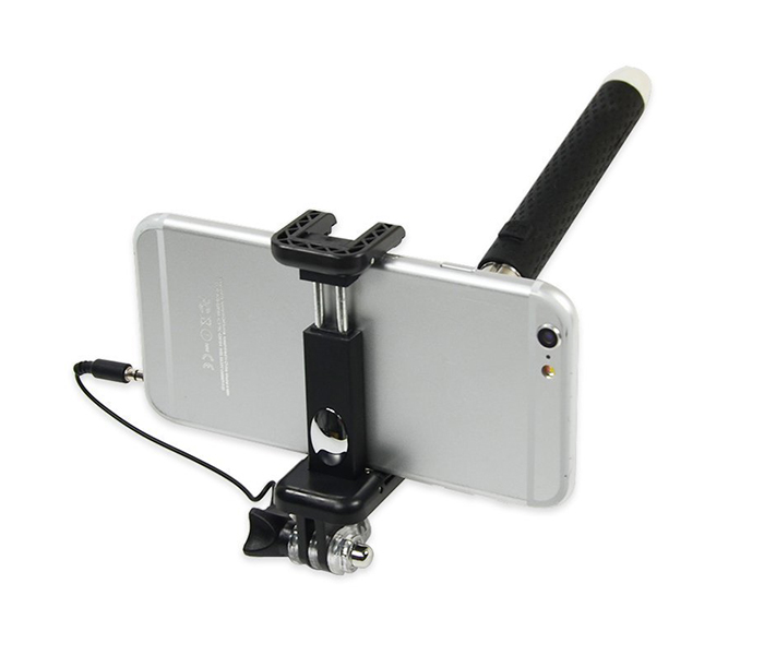 Trands TR-SS82 Pocket Size Wired Mobile Selfie Stick Monopod - Black - Zoom Image 3