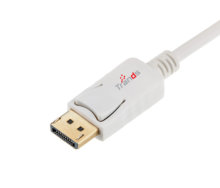 Trands TR-CA8243 Display Port to HDMI Cable - White, 3 Meter - Zoom Image 1