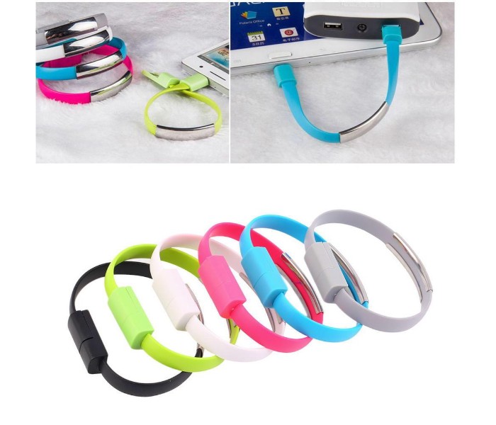 Flat Bracelet  Micro USB Cable for all Android Devices BFDC6 Multicolor - Zoom Image 4