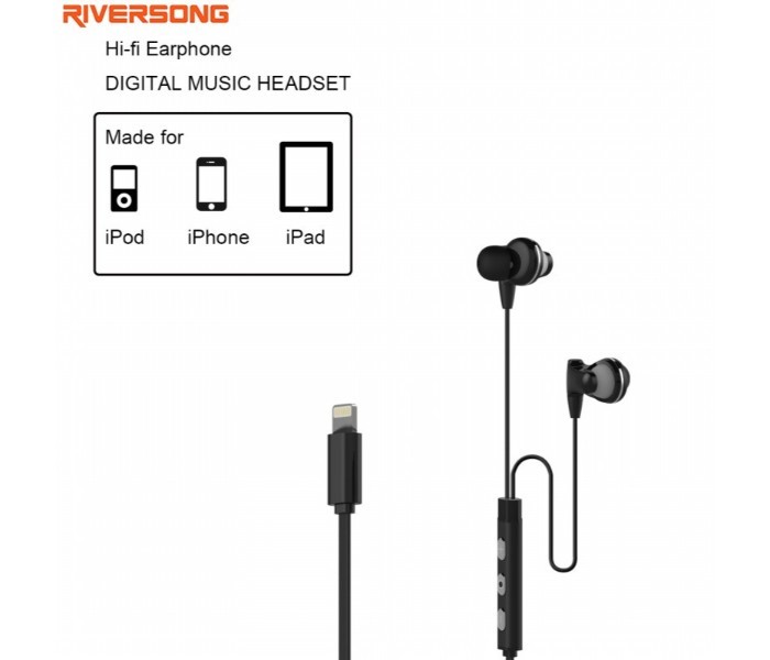 Riversong Dynamic Stereo Earphone Black - Zoom Image 1