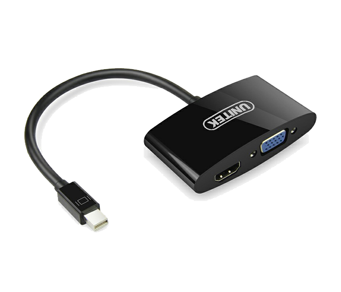 Unitek Y-6328BK Mini DisplayPort to VGA & HDMI Converter - Black - Zoom Image 3