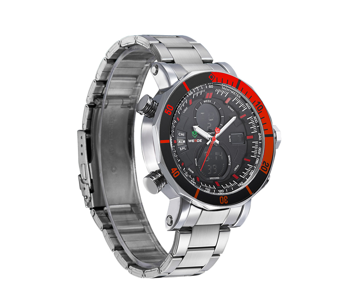 Weide WH-5203MB Analog and LCD Digital Watch Silver and Red - Zoom Image 3