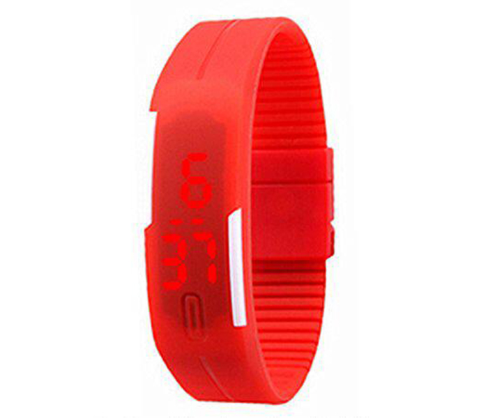 LED Sport Watch Water Resistant Fashionable Digital Bracelet - Red - Zoom Image