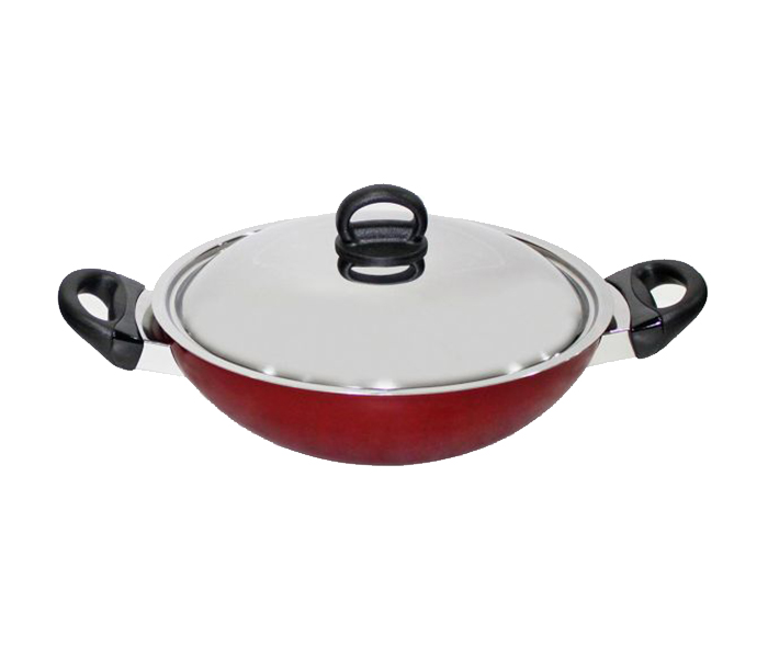 Prestige PR21499 28CM Classique Flat Bottom Kadai - Red - Zoom Image