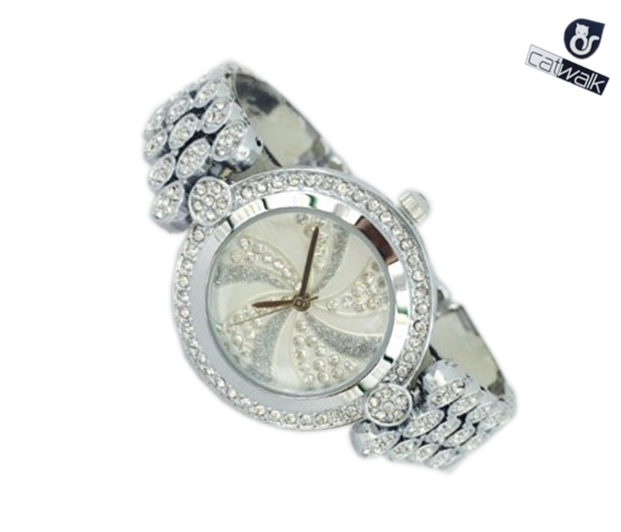 Catwalk CW-979 Genuine quality Fashionable Cz Watch For Women Silver - Zoom Image