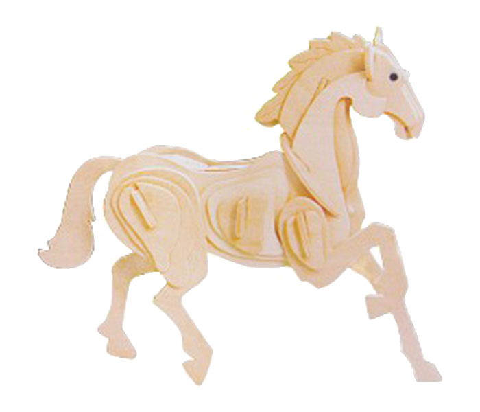 HR212 Hong Ri Wood Craft Assemble Puzzle Steed - Zoom Image 4