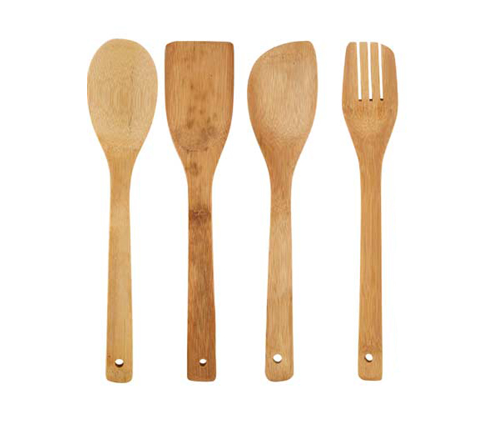 Epsilon 4 Pieces Bamboo Set with Holder - EN3666  - Zoom Image