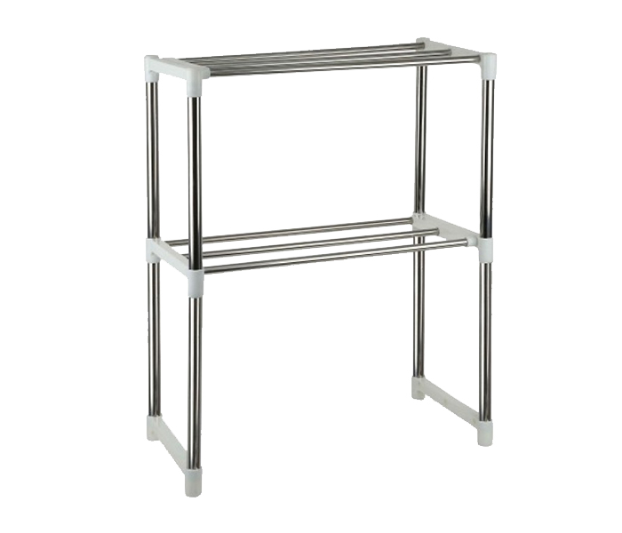 Okko OK31475 Multi-Function Telescopic Framework Shelf - White & Silver - Zoom Image