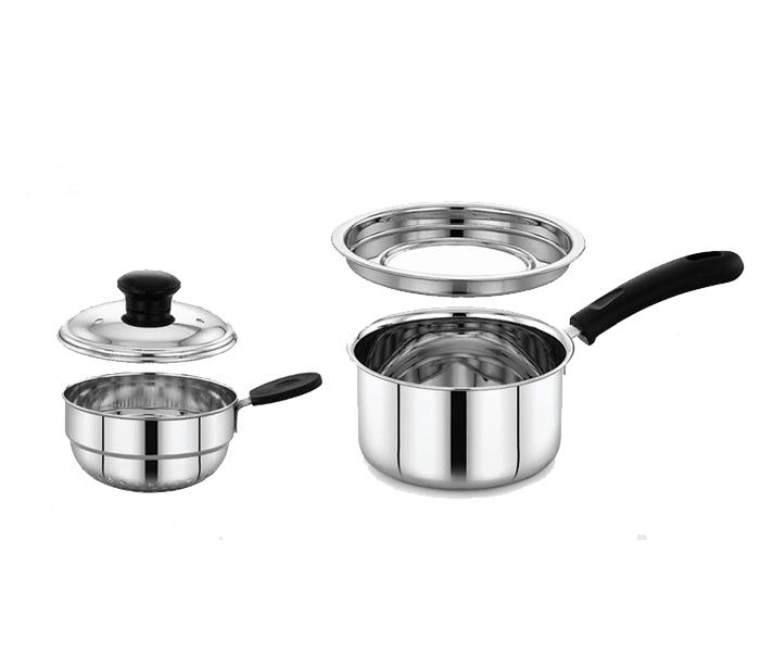 Royalford RF8504 Stainless Steel Modern 3-in-1 Multi Puttu Maker - Silver - Zoom Image 1