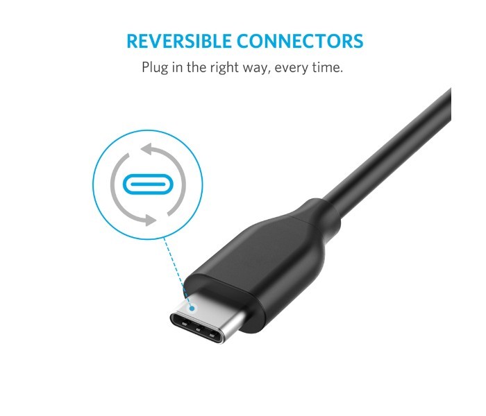 Anker A8163 Powerline Type C Cable 3ft Black - Zoom Image 6