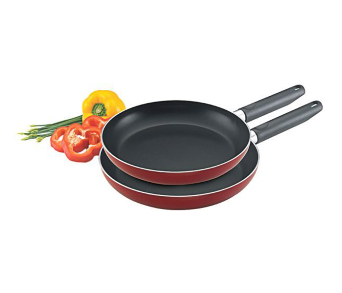 Prestige PR20961 2 Pieces Non-Stick Twin Fry Pan Set, Red - Zoom Image 1