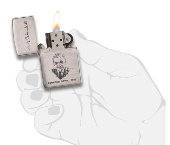 Zippo 200FL Founders Lighter Silver - Zoom Image 2