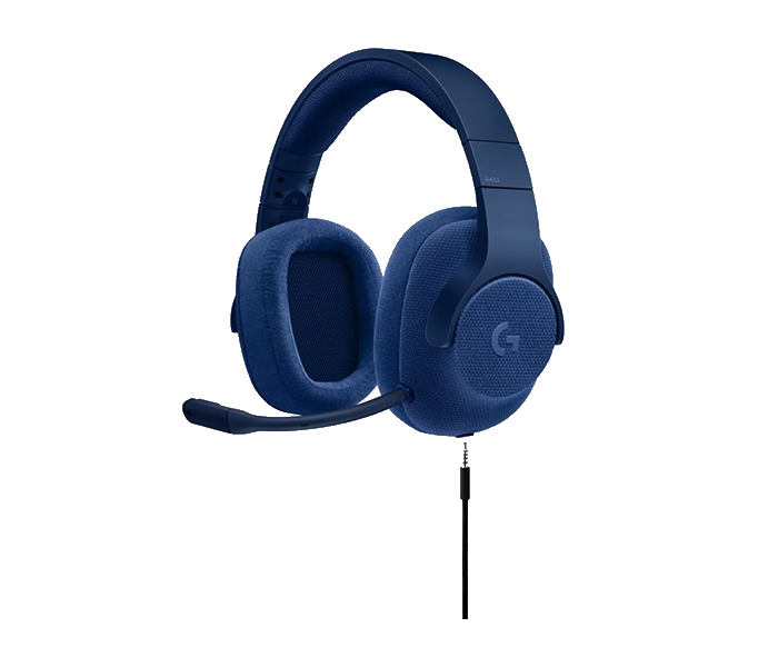 Logitech 981-000687 G433 7.1 Surround Sound Wired Gaming Headset - Blue - Zoom Image 1