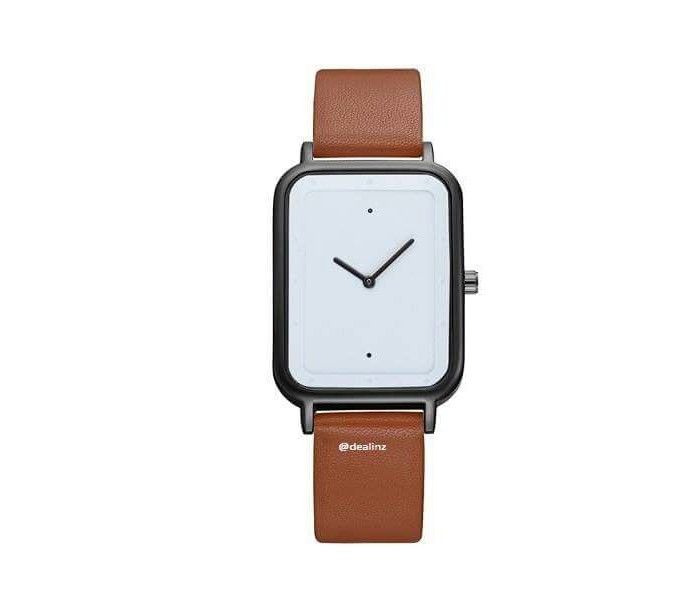 Tomi TM-0834 Maglo Faxes Genuine Quality Leather Band Wrist Watch For Unisex Brown - Zoom Image