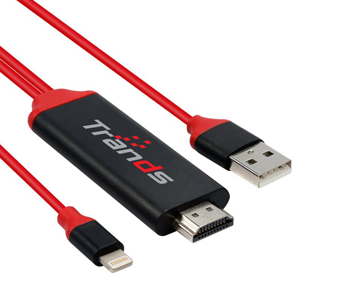 Trands TR-CA3174 2 Meter Lightning to HDMI TV Cable - Zoom Image 1