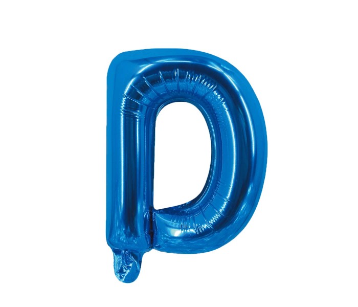 Party Time D-B-803249 Letter D 16 Inch Foil Balloon Blue - Zoom Image