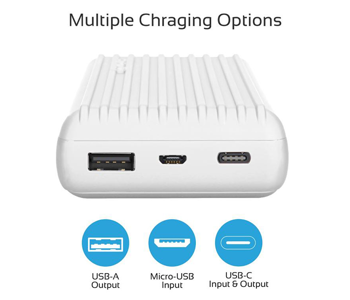 Promate TITAN-20C 20000mAh High-Capacity Power Bank with 3.1A Dual USB Output - White - Zoom Image 2