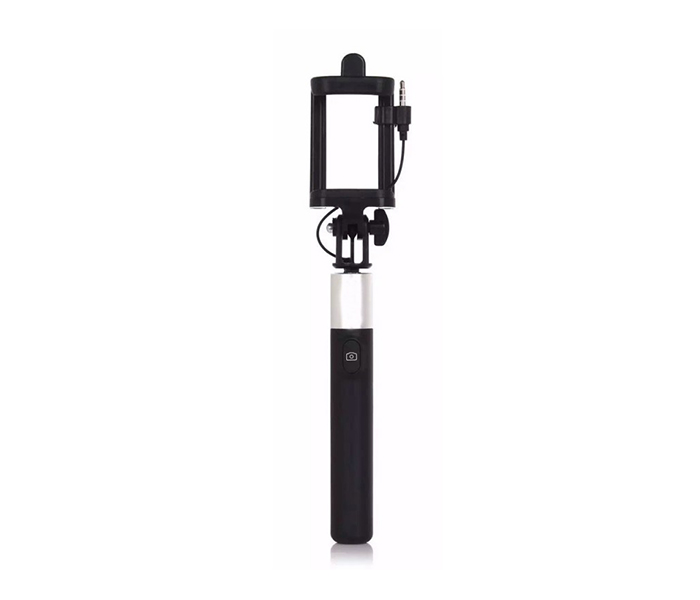 Trands TR-SS631 Wired Selfie Stick with Adjustable Monopod - Black - Zoom Image 1