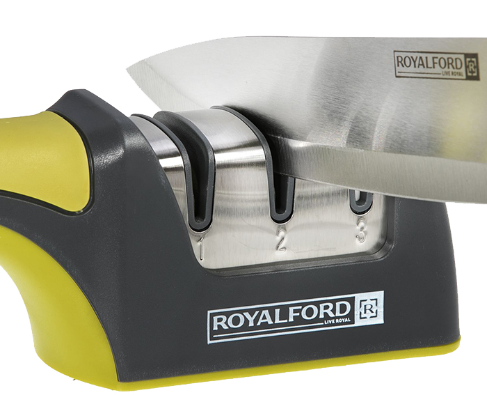 Royalford RFU9032 3 Stage Knife Sharpener - Green - Zoom Image 4