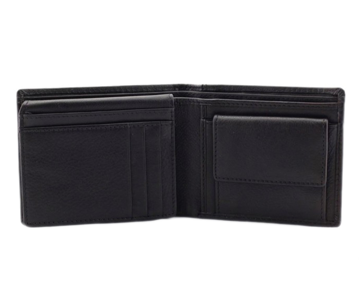 Philippe Morgan PM001 Men Leather Bifold Wallet Black - Zoom Image 2