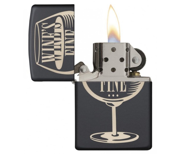 Zippo 29611 218 Wine's Fine Design Lighter Black - Zoom Image 1