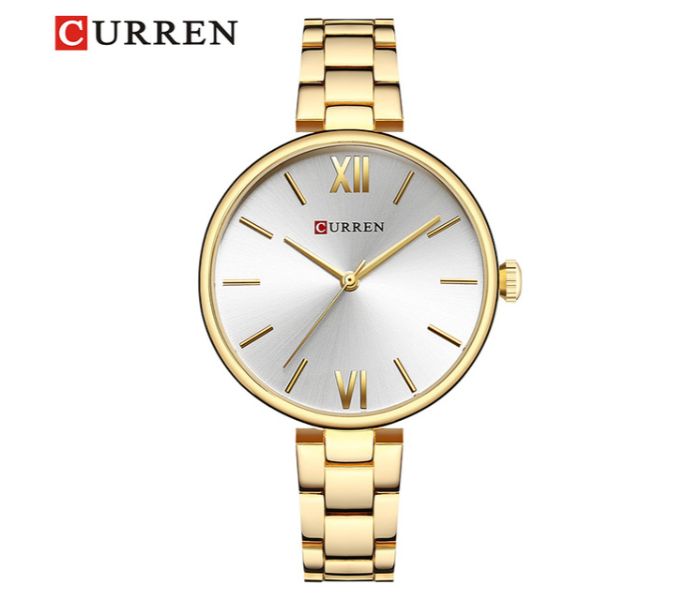 Curren 9017 Quartz Watch For Women Gold and Silver - Zoom Image