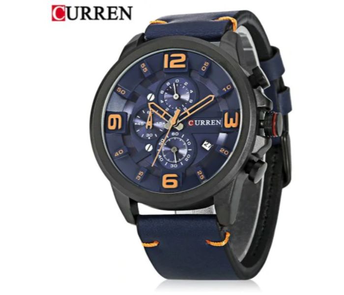 Curren 8288 Chronograph Watch For Men Blue - Zoom Image 1