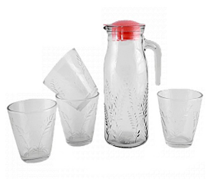 Cyber CCG 4414 Chunmin 1000ML Glass Jug with 4 Drinking Glass Set - Zoom Image 3