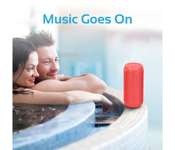 Promate Silox Wireless Hi-Fi Stereo Speaker with Handsfree Function for Outdoor & Indoor - Red - Zoom Image 7