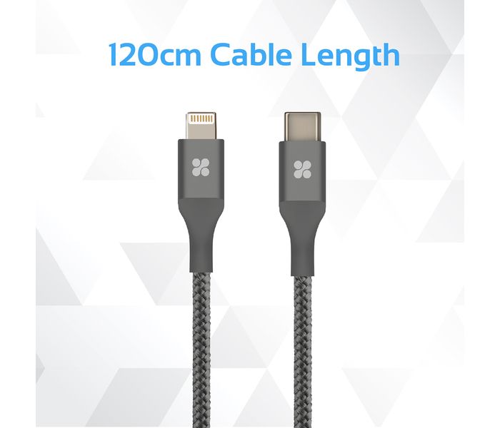 Promate UniLink-LTC USB Type-C OTG Cable with Lightning Connector - Grey - Zoom Image 6