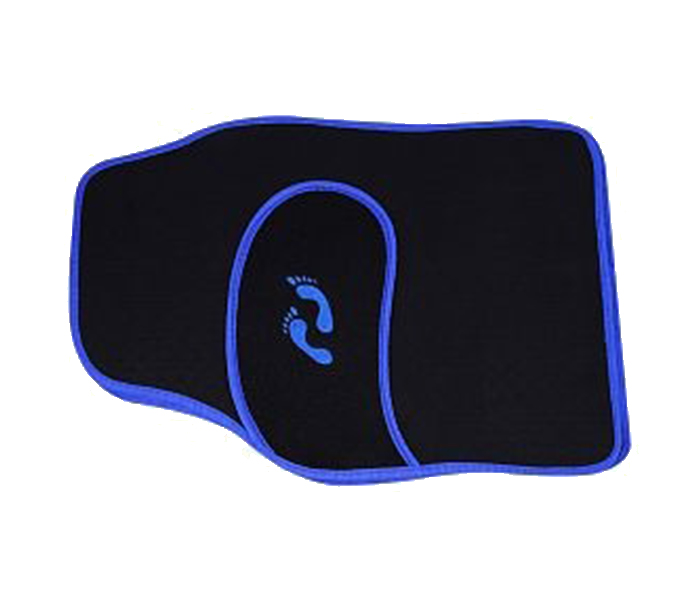 YZ 4 Pieces Car Mat, Black & Blue - Zoom Image 3