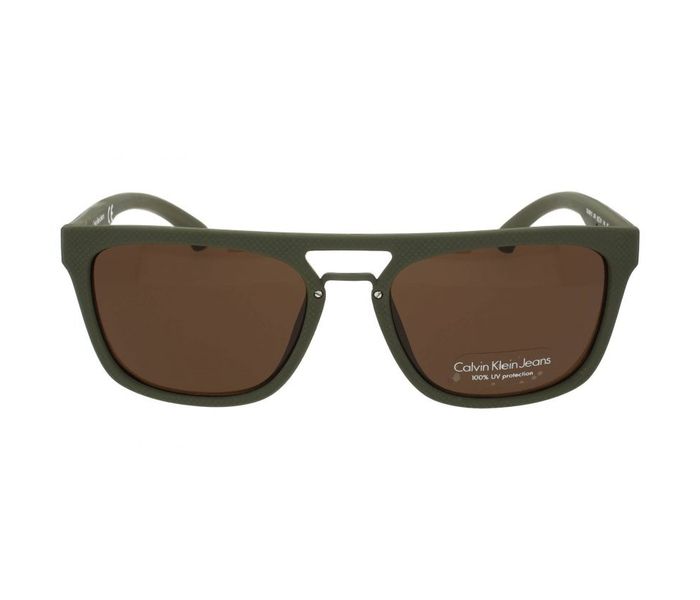 Calvin Klein CKJ801S 308 Square Matte Black Frame & Dark Green Mirrored Sunglasses for Unisex - Zoom Image 1