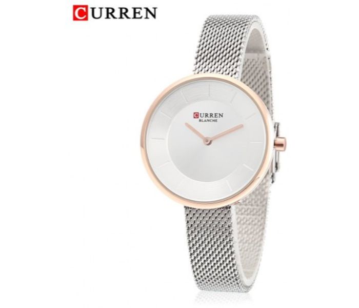 Curren 9030 Stainless Steel Analog Quartz Watch For Women Silver - Zoom Image 1