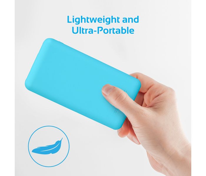 Promate VolTag-10C 10000 mAh Portable Charger Power Bank with Dual USB, Blue - Zoom Image 6