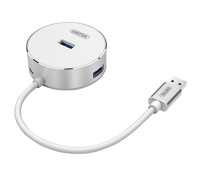 Unitek Y-3197 30CM USB3.0 4-Port Aluminium Hub - Silver - Zoom Image 1