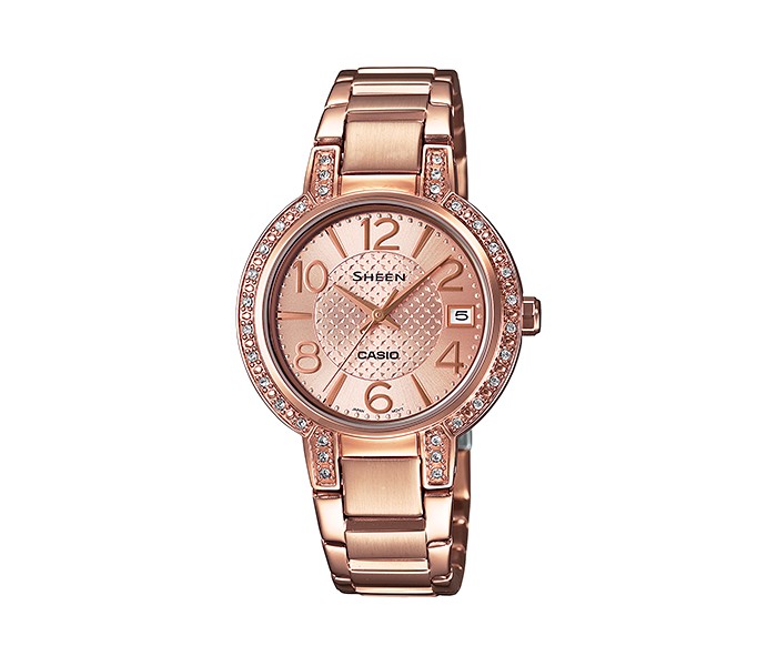 Casio Sheen SHE4804PG-9AUDR Womens Analog Watch Rosegold - Zoom Image