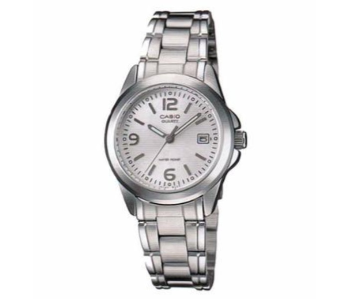 Casio LTP-1215A-7ADF Womens Analog Watch White and Silver - Zoom Image