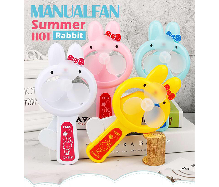 Zen Mini Cute Summer Hot Rabbit Hand Pressure Fan - Green - Zoom Image 2