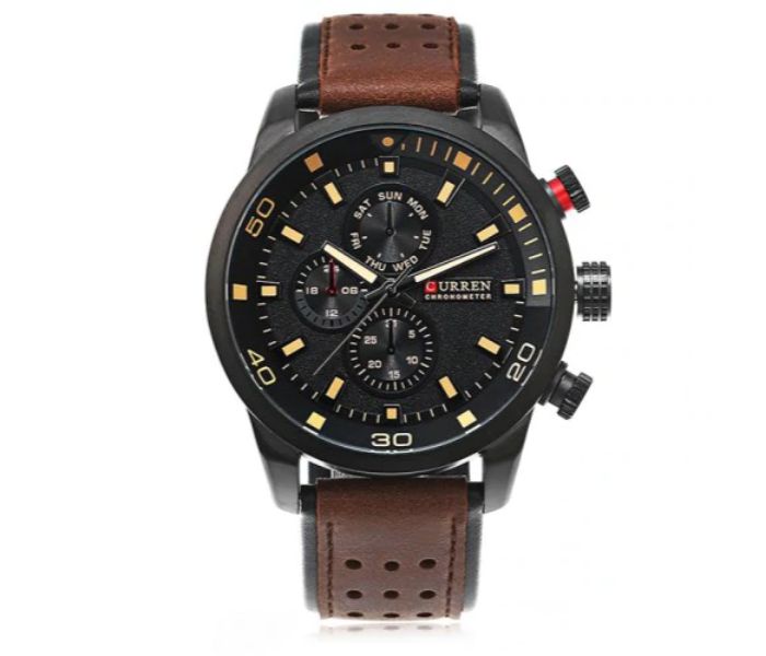 Curren 8250 Casual Quartz Watch For Men Black - Zoom Image 2