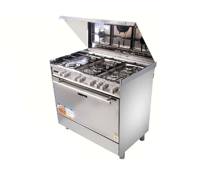 Geepas GCR9060NPSRC 5 Burner Freestanding Gas Cooking Range with Grill - Zoom Image