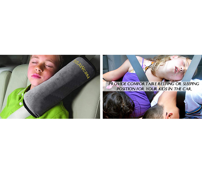 Plush Soft Headrest Neck Support Cushion Seat Belt Cover for Children & Baby - Zoom Image 4