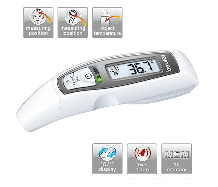 Beurer FT65 6-in-1 Forhead Thermometer - White - Zoom Image 2