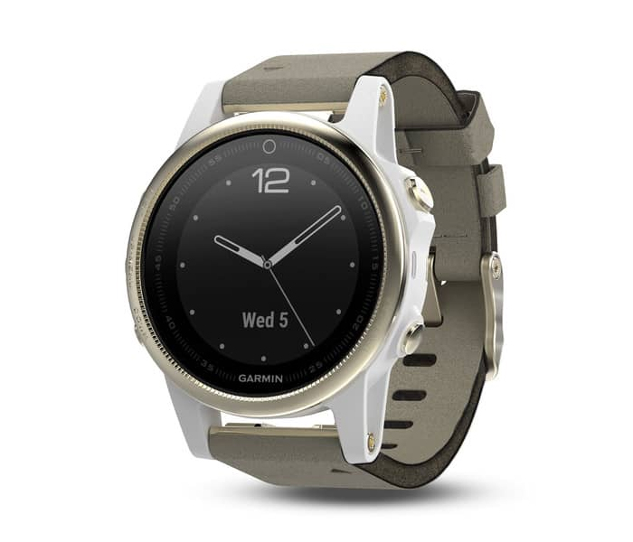 Garmin Fenix5S Sapphire Multisport Smart Watch With Suede Band- Grey - Zoom Image 4